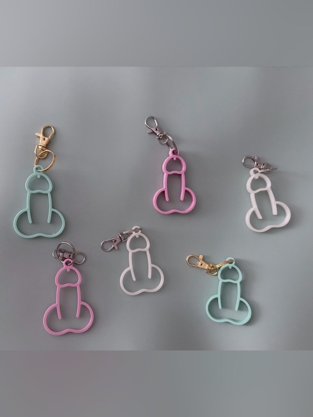 Penis Bag Charm Keychain- 3D Printed - Picture 10 of 12